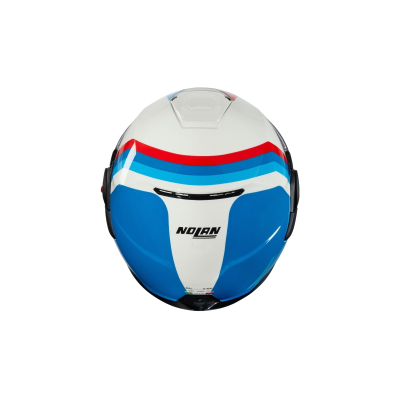 Preklápacia helma na motorku Nolan N120-1 Lineo N-COM 347 bielo-modro-červená