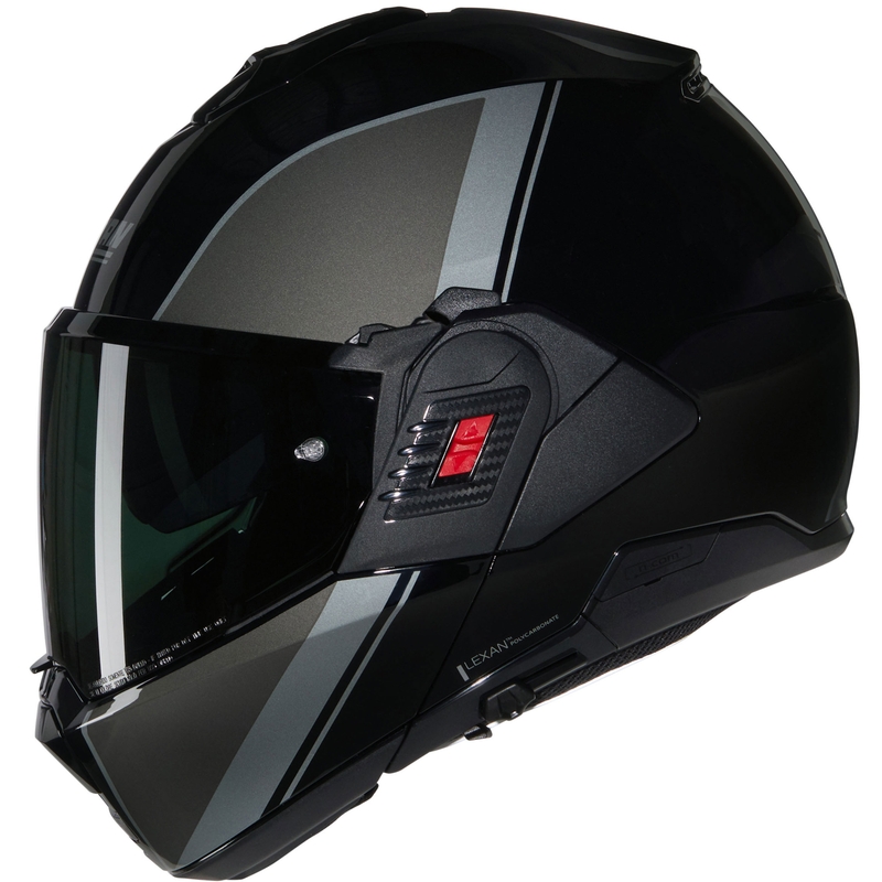 Preklápacia helma na motorku Nolan N120-1 Verniciatúra Speciale N-COM 341 čierno-šedá