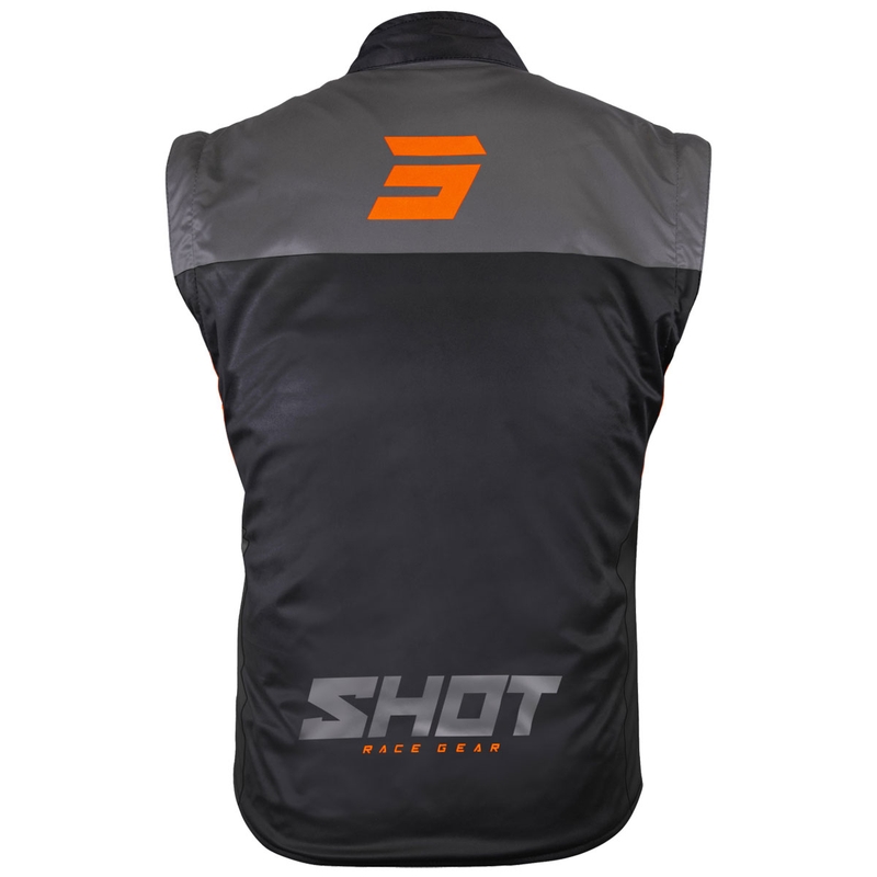Vesta na motorku Shot Bodywarmer Lite čierno-oranžová