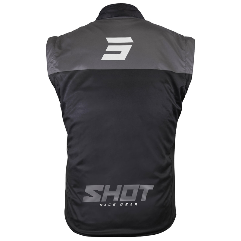 Vesta na motorku Shot Bodywarmer Lite čierno-biela