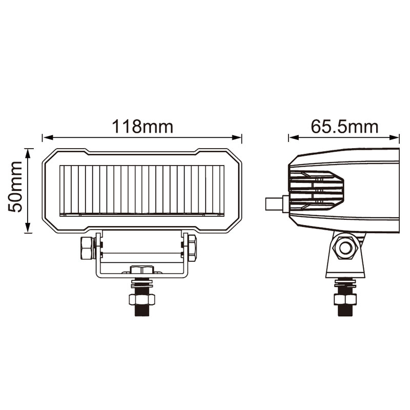 LED svetlo SHARK 4,6" 20W čierne