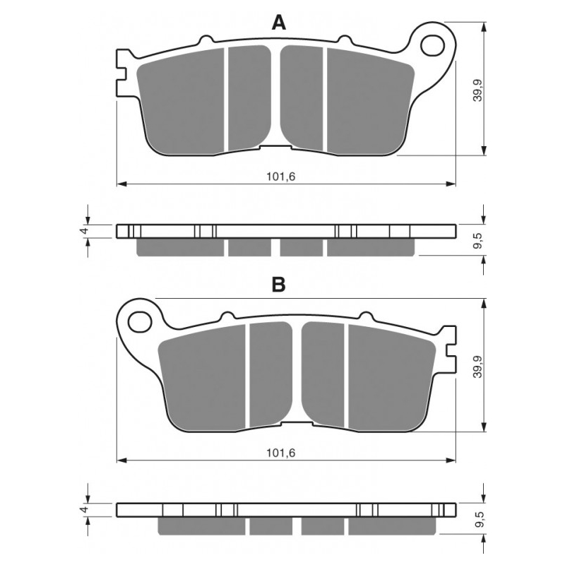 Brzdové obloženie GOLDFREN S33 STREET Zadná