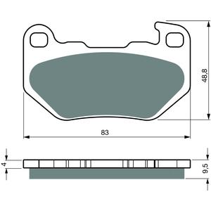 Brzdové obloženie GOLDFREN 445 S33 STREET Zadná