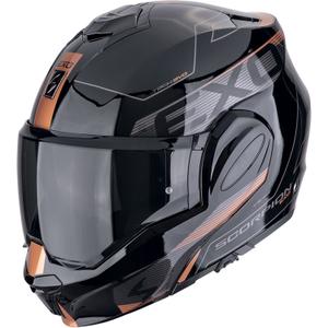 Preklápacia helma na motorku Scorpion EXO-TECH EVO TRAVELLER čierno-medená