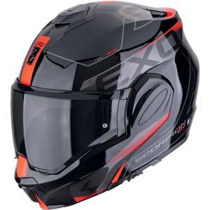 Preklápacia helma na motorku Scorpion EXO-TECH EVO TRAVELLER čierno-červená
