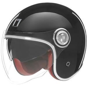 Otvorená prilba na motorku NOX PREMIUM Heritage čierna
