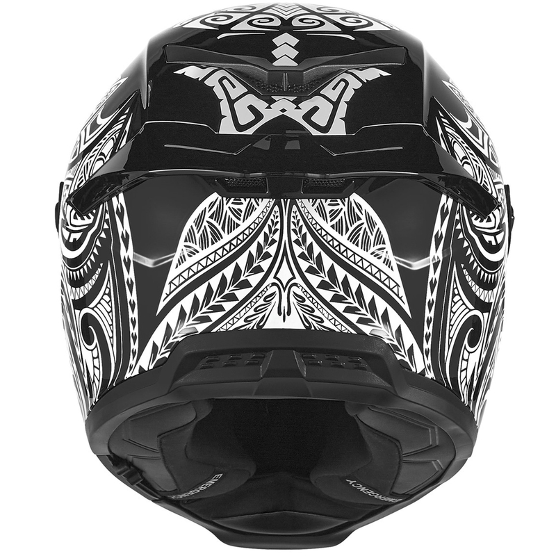 Integrálna helma na motorku NOX Exlusiv Goliath Maori čierno-biela