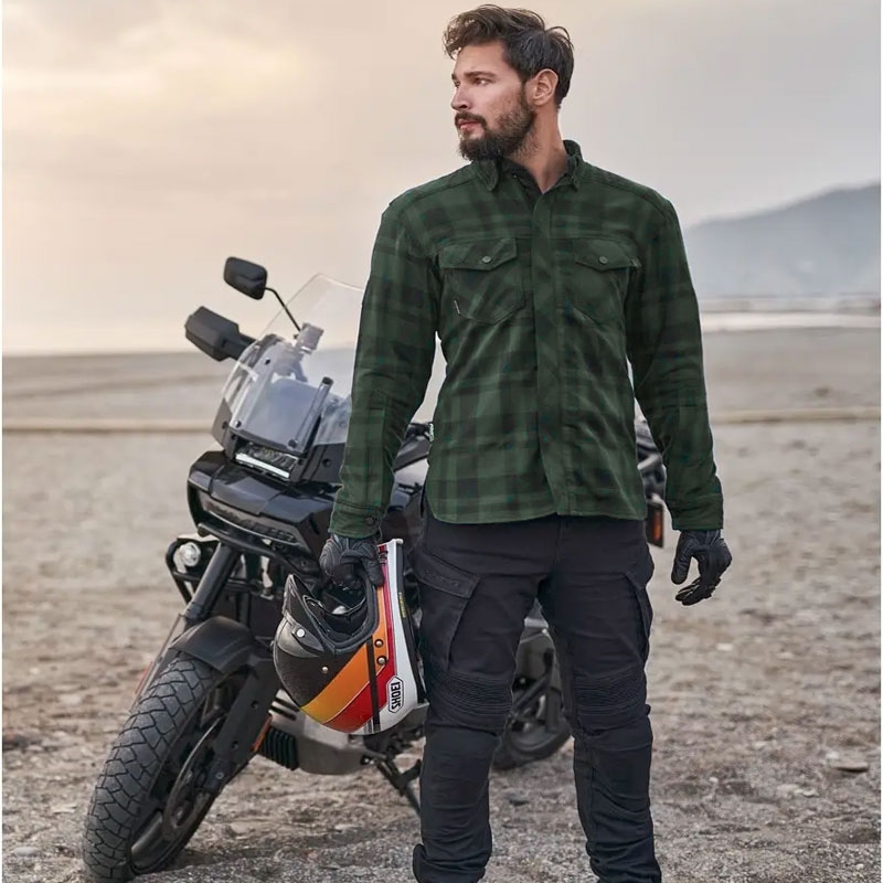 Košeľa na motorku Shima Renegade 2 zelená