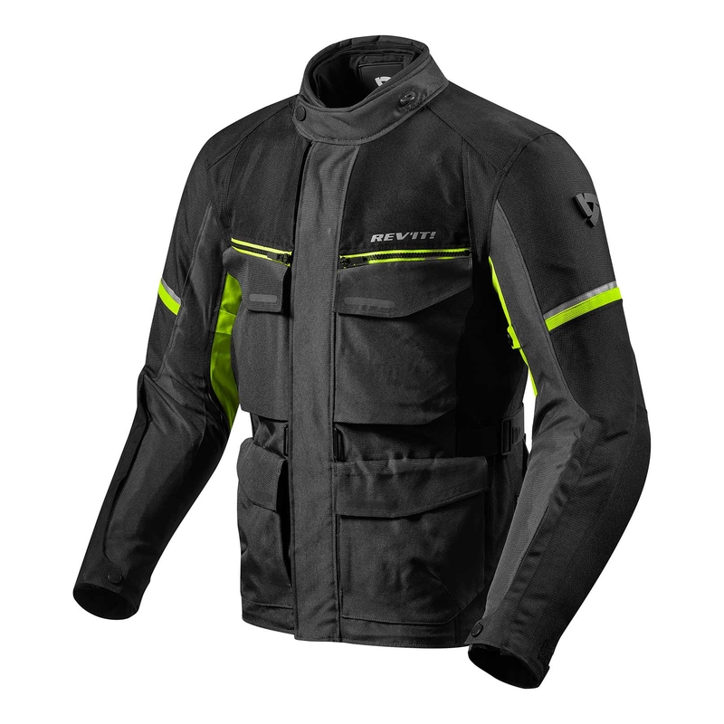 Bunda na motocykel Revit Outback 3 čierno-fluo žltá výpredaj