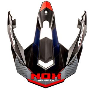 Šilt pre helmy na motorku NOX N312 Vapor čierno-modro-červený