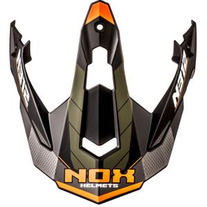 Šilt pre helmy na motorku NOX N312 Vapor matný khaki-oranžový