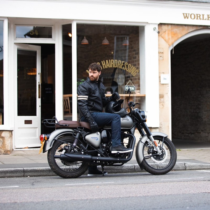 Bunda na motorku Oxford Holton čierna