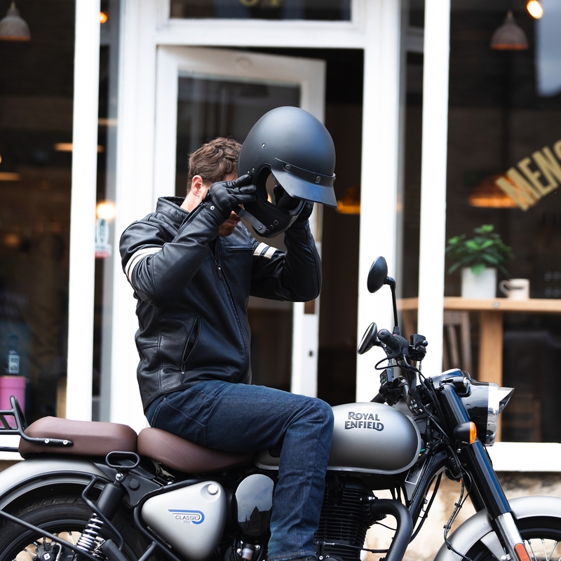 Bunda na motorku Oxford Holton čierna