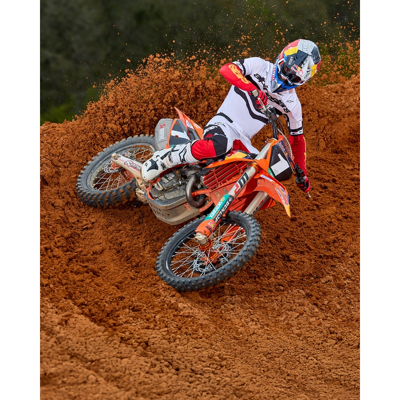 Motokrosový dres Alpinestars Techstar limitovaná edícia Deep čierno-bielo-fluo červeno-oranžový