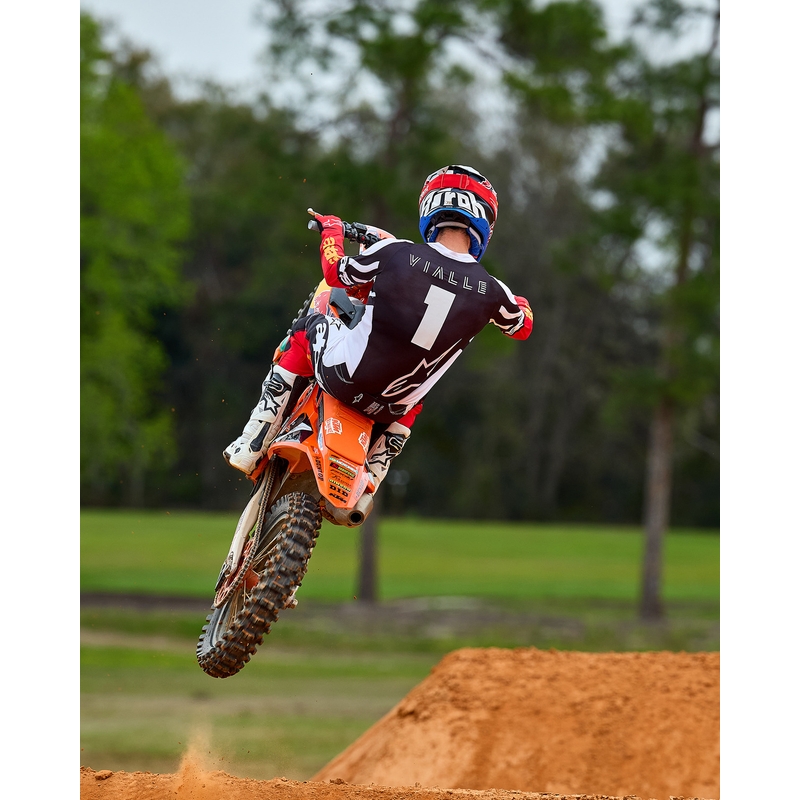 Motokrosový dres Alpinestars Techstar limitovaná edícia Deep čierno-bielo-fluo červeno-oranžový