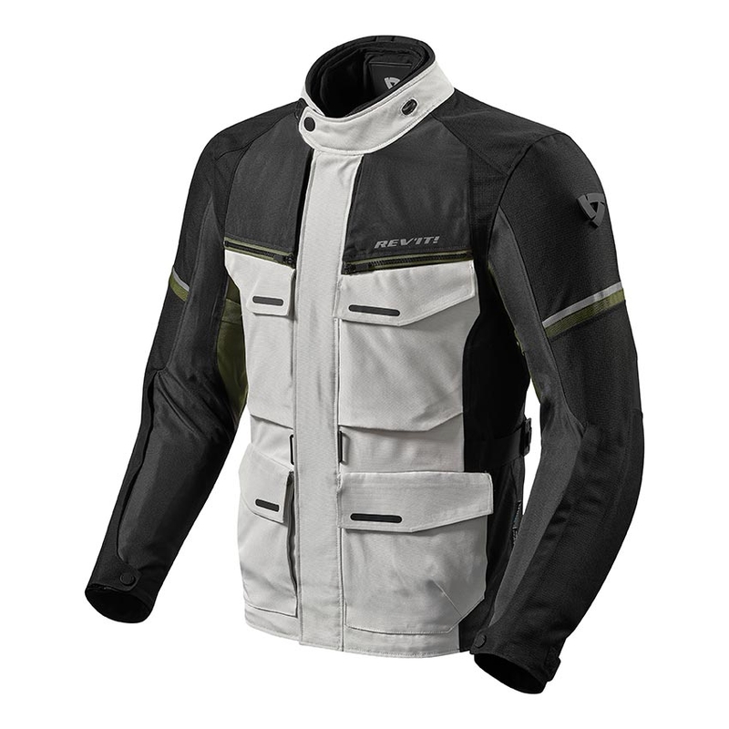 Bunda na motocykel Revit Outback 3 strieborno-zelená výpredaj
