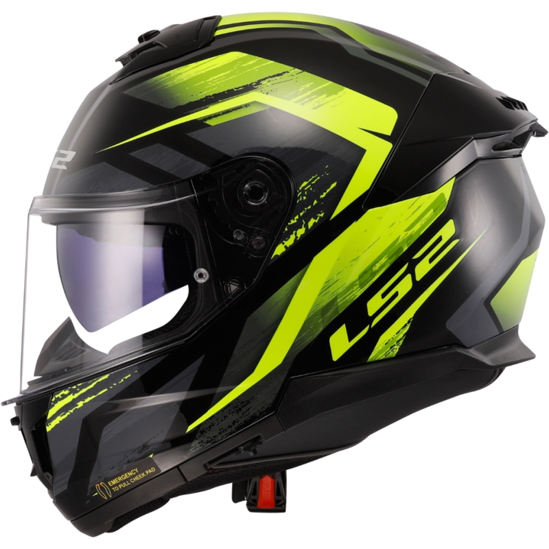 Integrálna prilba na motorku LS2 FF808 Stream II Fury čierno-fluo žltá