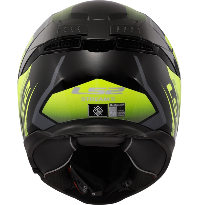 Integrálna prilba na motorku LS2 FF808 Stream II Fury čierno-fluo žltá