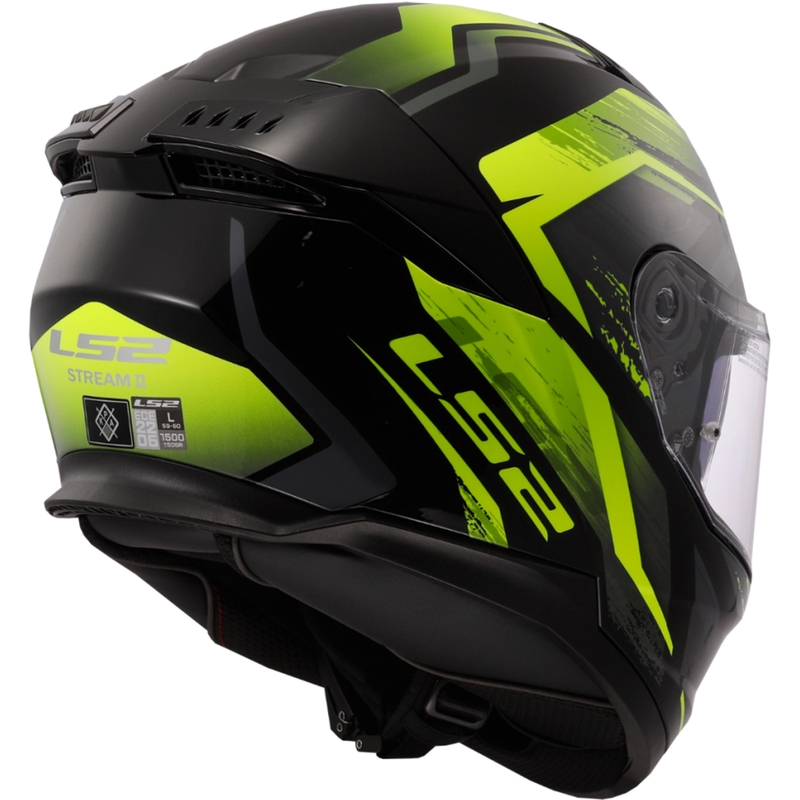 Integrálna prilba na motorku LS2 FF808 Stream II Fury čierno-fluo žltá