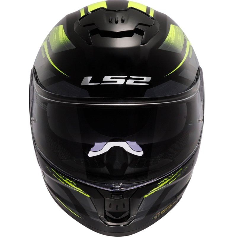 Integrálna prilba na motorku LS2 FF808 Stream II Fury čierno-fluo žltá