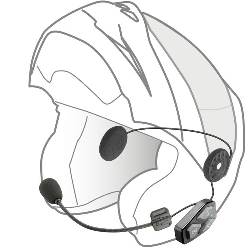 Bluetooth headset pre uzavreté a otvorené prilby Interphone U-COM3 s HD reproduktormi