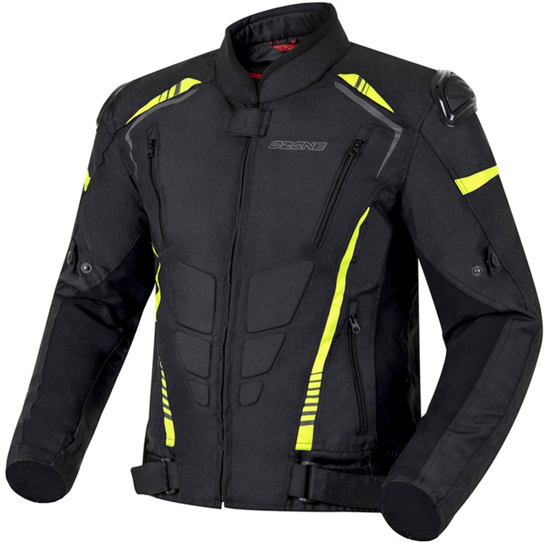 Bunda na motocykel Ozone Pulse čierno-fluorescenčno žltá