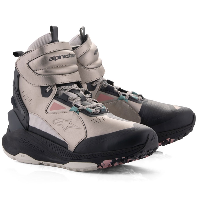 Topánky na motorku Alpinestars Speedstreet béžovo-korálovo-čierno-modré