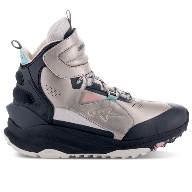 Topánky na motorku Alpinestars Speedstreet béžovo-korálovo-čierno-modré