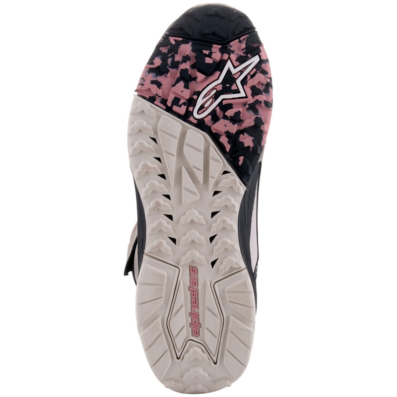 Topánky na motorku Alpinestars Speedstreet béžovo-korálovo-čierno-modré