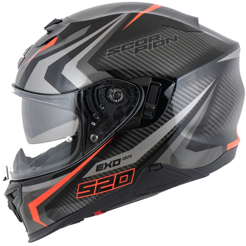 Integrálna prilba na motocykel Scorpion EXO-520 EVO AIR TERRA čierno-strieborno-červená výpredaj