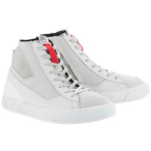 Topánky na motorku Alpinestars Stated bielo-šedé