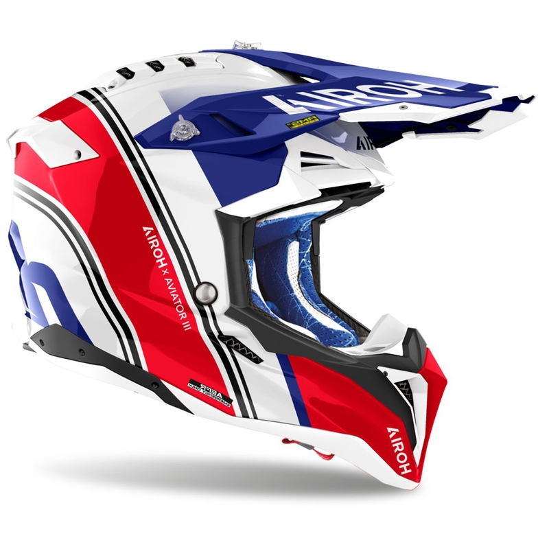 Motokrosová prilba Airoh Aviator 3 Hima červená lesklá