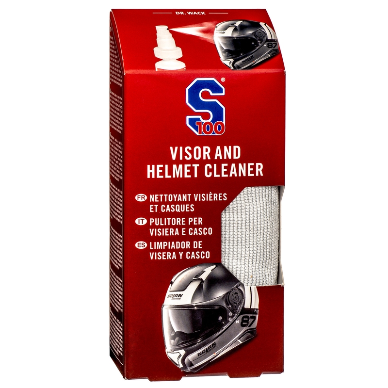 Čistič plexiskla S100 s mikrovláknovou handričkou - Visor & Helmet Cleaner 100 ml