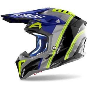 Motokrosová prilba Airoh Aviator 3 Hima modrá lesklá