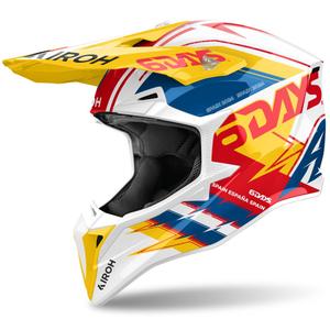 Motokrosová prilba Airoh Wraaap Six Days Spain lesklá multicolor