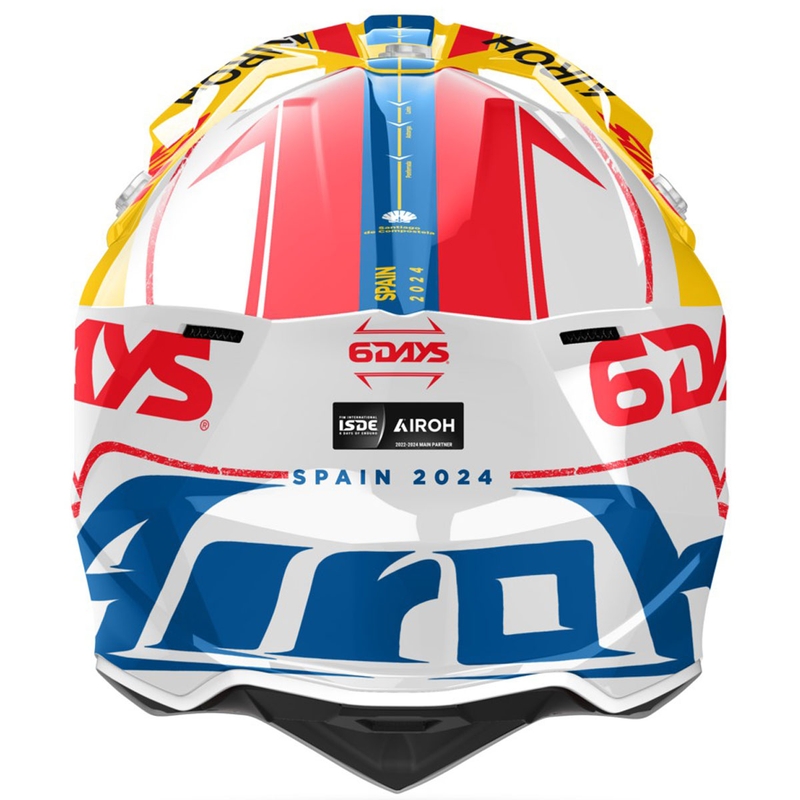 Motokrosová prilba Airoh Wraaap Six Days Spain lesklá multicolor