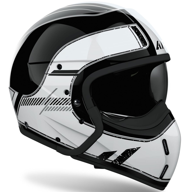 Modulárna prilba na motocykel Airoh J110 Raster lesklá biela