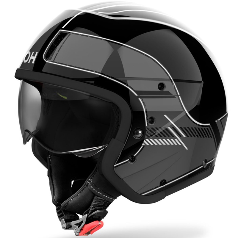 Modulárna prilba na motocykel Airoh J110 Raster lesklá tmavo šedá