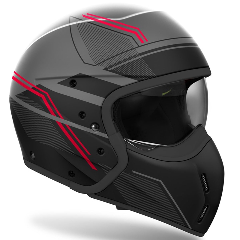 Modulárna prilba na motocykel Airoh J110 Slim matná červená