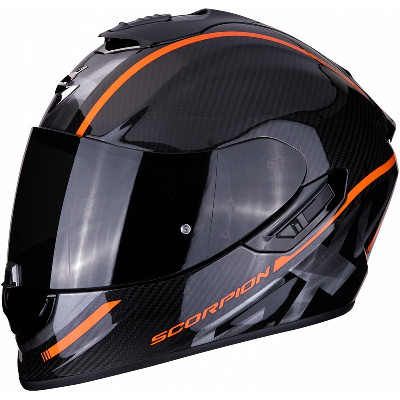 Integrálna prilba Scorpion EXO-1400 Carbon Air Grand čierno-oranžová