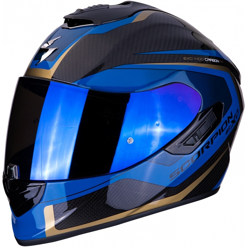 Integrálna prilba Scorpion EXO-1400 Carbon Air Esprit čierno-modrá