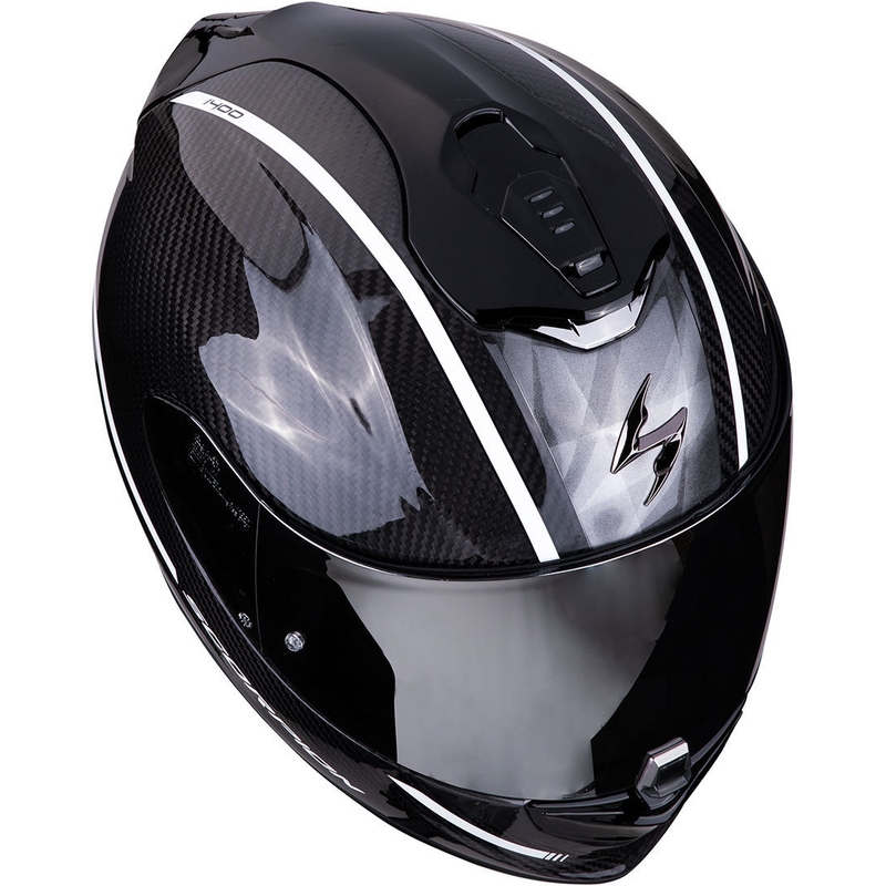 Integrálna prilba Scorpion EXO-1400 Carbon Air Grand čierno-biela výpredaj