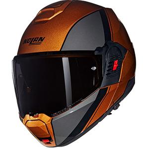 Preklápacia prilba na motorku Nolan N120-1 Verniciatúra Speciale N-COM 342 okrovo-čierna