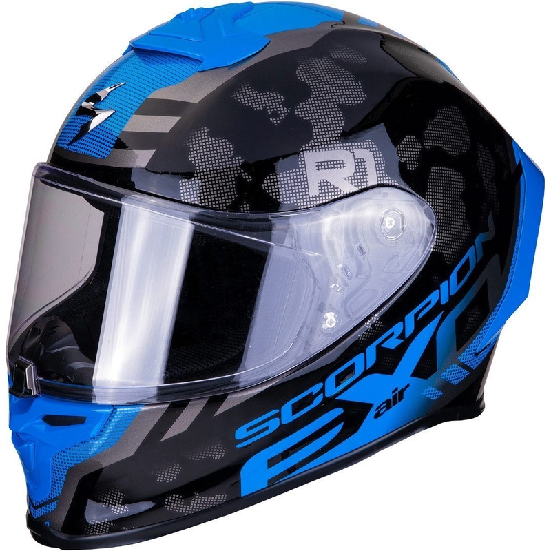 Integrálna prilba Scorpion EXO-R1 Air Ogi strieborno-modrá