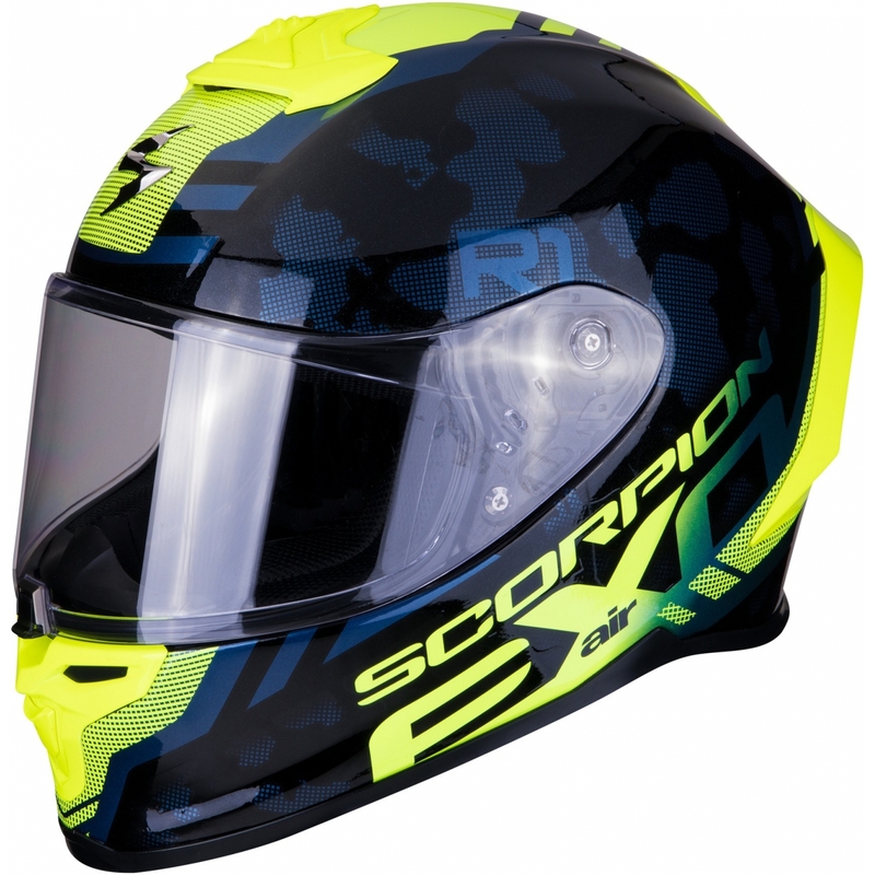Integrálna prilba Scorpion EXO-R1 Air Ogi čierno-fluorescenčno žltá výpredaj