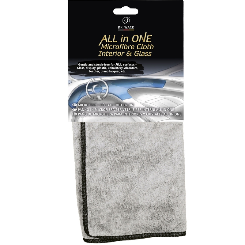 Utierka z mikrovlákna pre sklá a interiér Dr. Wack All in One Microfibre cloth šedá