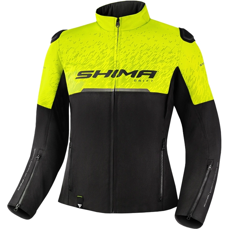 Dámska bunda na motocykel Shima Drift čierno-fluorescenčno žltá
