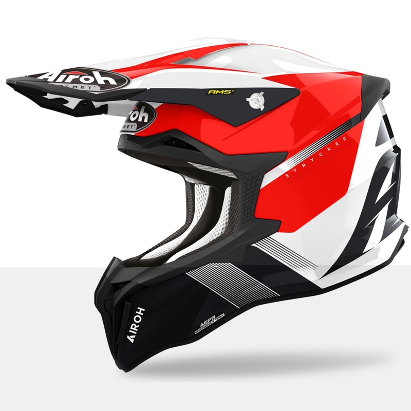 Motokrosová prilba Airoh Strycker Blazer červená  - II. akosť