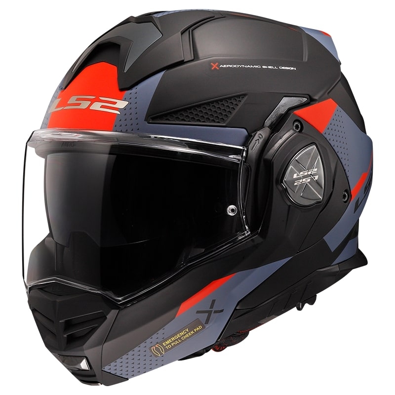 Preklápacia prilba na motorku LS2 FF901 Advant X Oblivion čierno-modro-červená - II. - II. akosť
