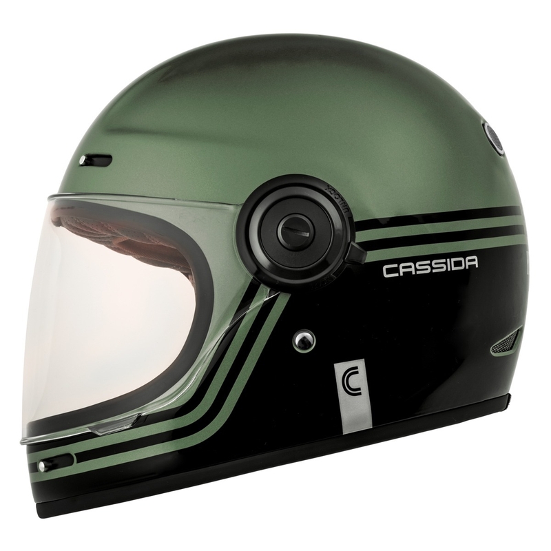Integrálna prilba na motorku Cassida Fibre Super Hooligan čierno-zelená  - II. akosť